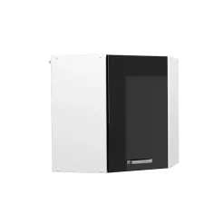 Vicco Elément haut de cuisine Noir Haute brillance 57cm