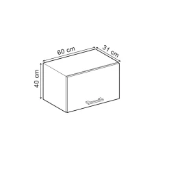 Vicco Elément haut de cuisine Chêne de force doré 60cm Plat