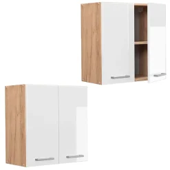 Vicco Elément haut de cuisine Blanc Haute brillance 60cm