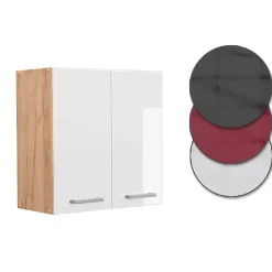 Vicco Elément haut de cuisine Blanc Haute brillance 60cm