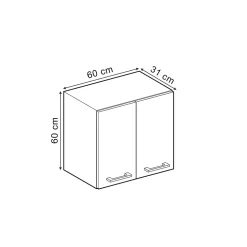Vicco Elément haut de cuisine Sonoma 60cm