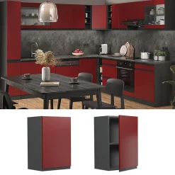 Vicco Elément haut de cuisine Rouge 40cm J-Shape