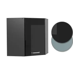 Vicco Elément haut de cuisine Noir Haute brillance 57cm