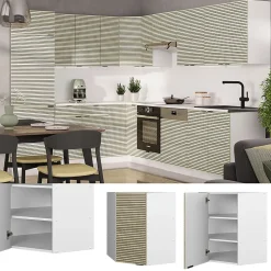 Vicco Elément haut de cuisine Panneau en chêne 57cm