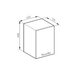Vicco Elément haut de cuisine Sonoma 40cm