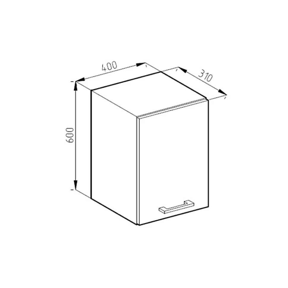 Vicco Elément haut de cuisine Sonoma 40cm