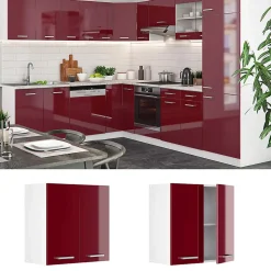 Vicco Elément haut de cuisine Rouge brillant 60cm