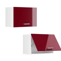 Vicco Elément haut de cuisine Rouge brillant 60cm Plat
