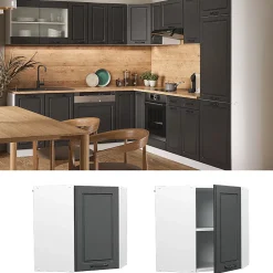 Vicco Elément haut de cuisine Anthracite campagne 57cm