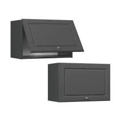 Vicco Elément haut de cuisine Anthrazit-Gold Landhaus 60cm Plat