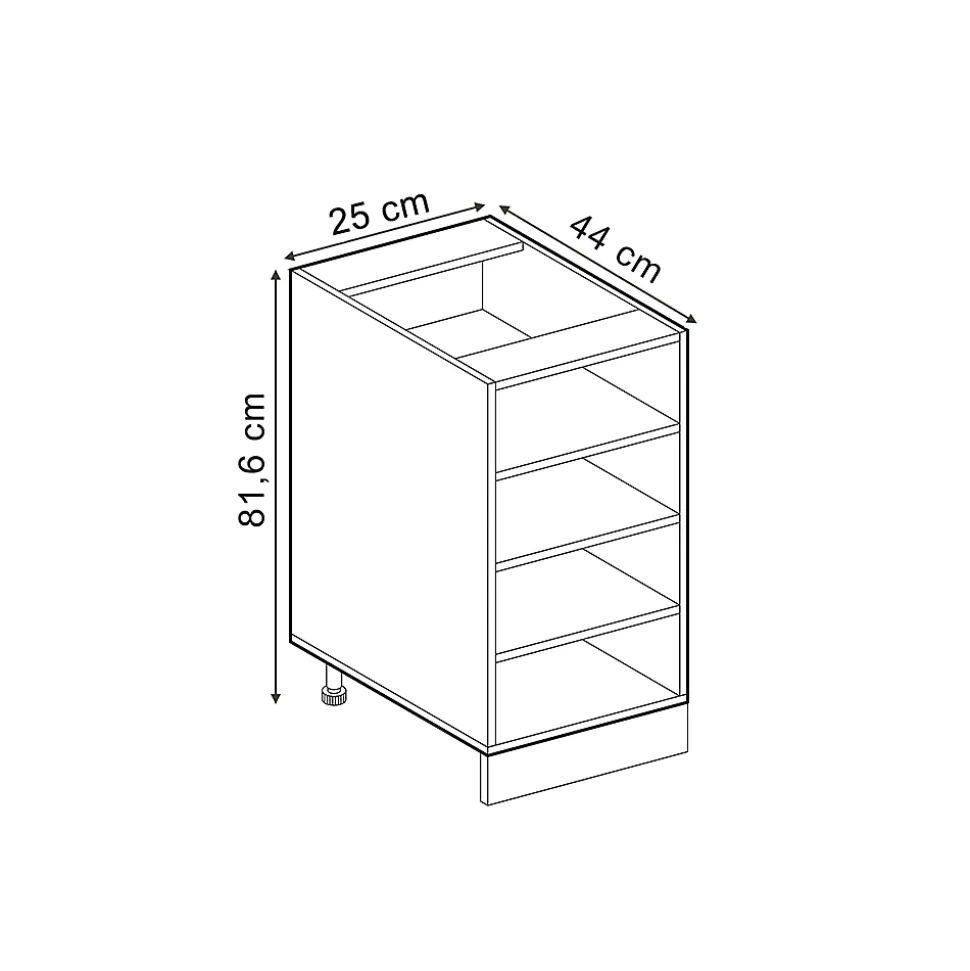 Vicco Etagère de cuisine Blanc 25cm sans PT