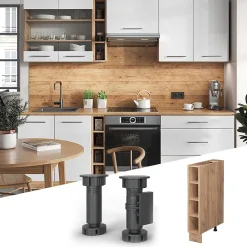 Vicco Etagère de cuisine Chêne de force doré 15cm sans PT