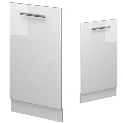 Vicco Façade de lave-vaisselle Blanc Haute brillance 45cm sans PT