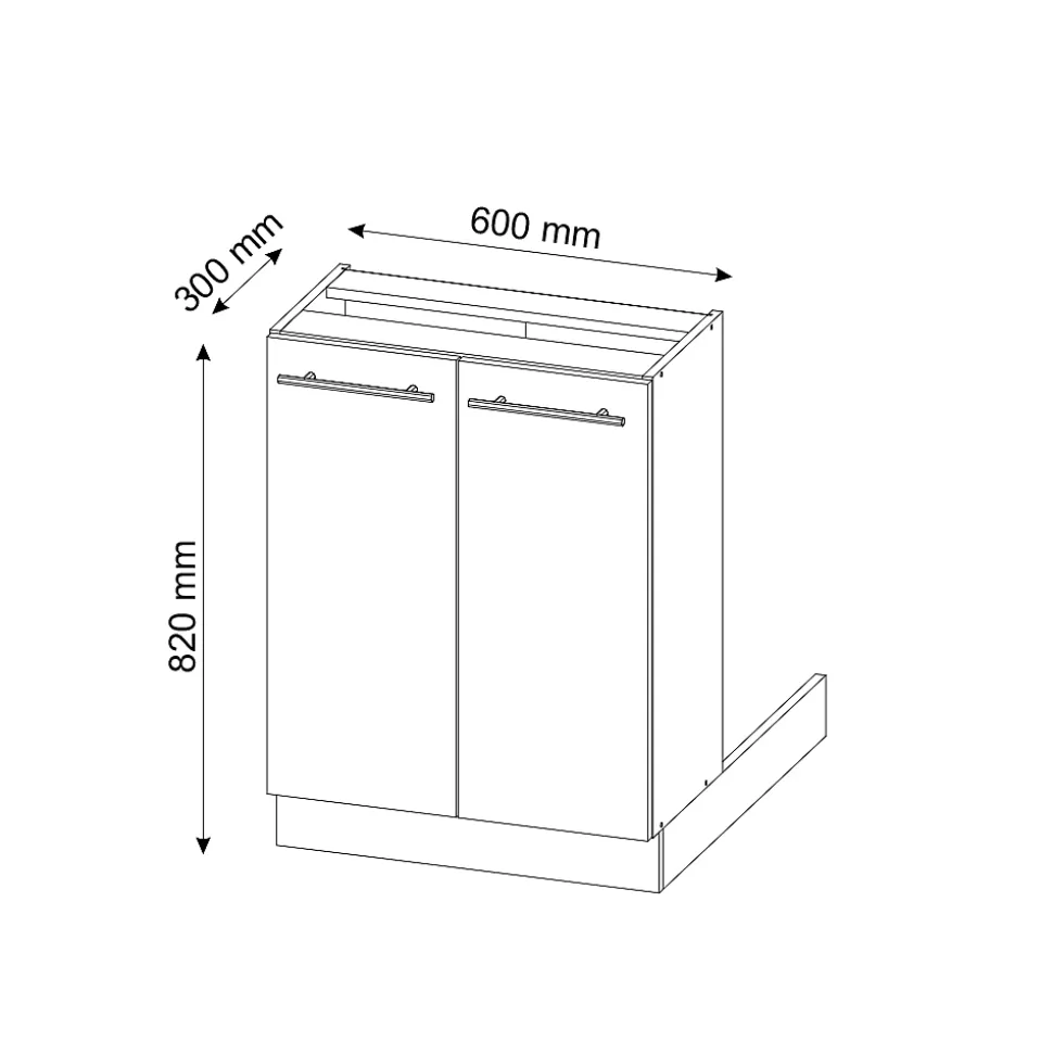 Vicco Îlot de cuisine Chêne de force doré 60cm sans PT