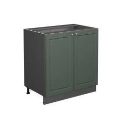 Vicco Meuble bas de cuisine Vert Or Campagne 80cm avec étagère, sans PT