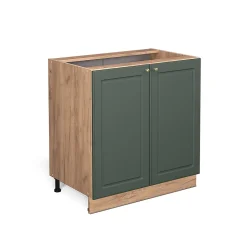 Vicco Meuble bas de cuisine Vert Or Campagne 80cm avec étagère, sans PT