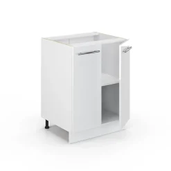 Vicco Meuble bas de cuisine Blanc Haute brillance 60cm sans PT