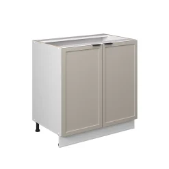 Vicco Meuble bas sous-évier GrisBeige 80cm avec étagère, sans PT