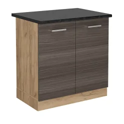 Vicco Meuble bas sous-évier Gris noble 80cm , PT Anthracite