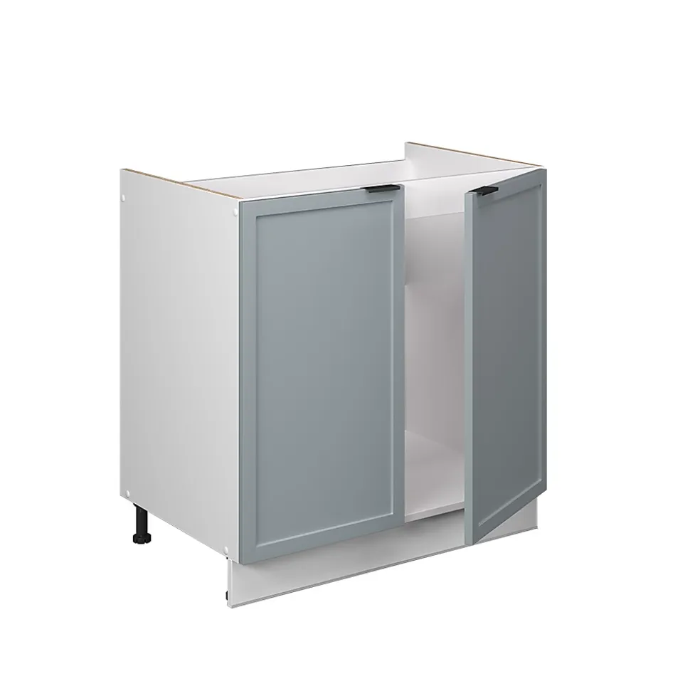 Vicco Meuble bas sous-évier Bleu clair-gris 80cm sans PT