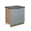 Vicco Meuble bas sous-évier Bleu clair-gris 80cm , PT Anthracite