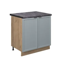 Vicco Meuble bas sous-évier Bleu clair-gris 80cm , PT Anthracite