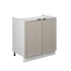 Vicco Meuble bas sous-évier GrisBeige 80cm sans PT