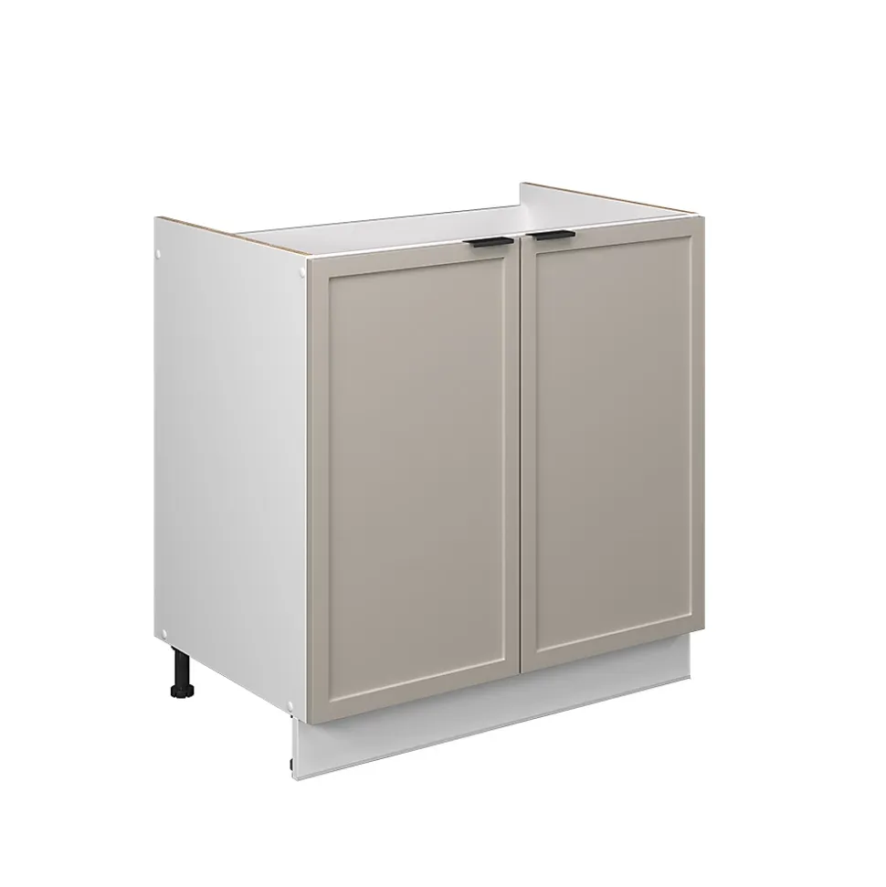 Vicco Meuble bas sous-évier GrisBeige 80cm sans PT