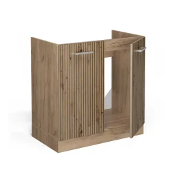 Vicco Meuble bas sous-évier Chêne Artisan 80cm sans PT