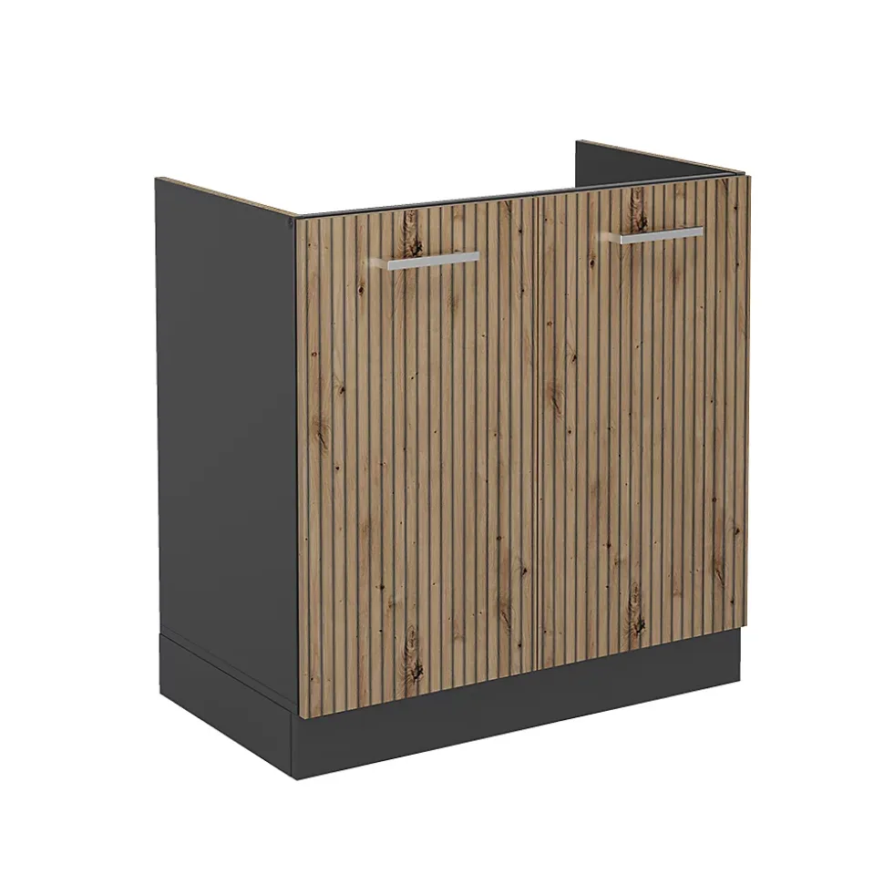 Vicco Meuble bas sous-évier Chêne Artisan 80cm sans PT