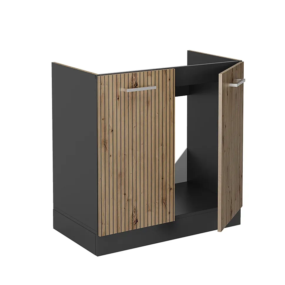 Vicco Meuble bas sous-évier Chêne Artisan 80cm sans PT