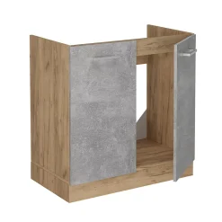 Vicco Meuble bas sous-évier Béton 80cm , PT Anthracite
