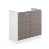 Vicco Meuble bas sous-évier Gris 80cm sans PT