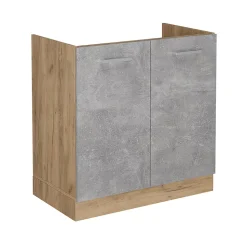 Vicco Meuble bas sous-évier Béton 80cm sans PT