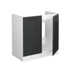 Vicco Meuble bas sous-évier Anthracite campagne 80cm , PT Anthracite