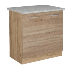 Vicco Meuble bas sous-évier Sonoma 80cm PT Marbre