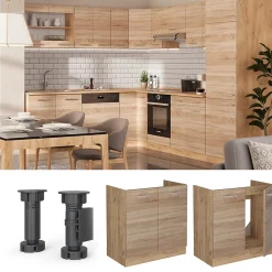 Vicco Meuble bas sous-évier Sonoma 80cm , PT Anthracite