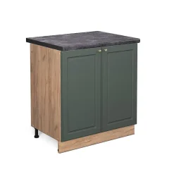 Vicco Meuble bas sous-évier Vert Or Campagne 80cm , PT Anthracite