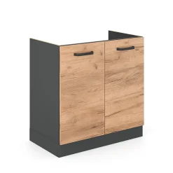 Vicco Meuble bas sous-évier Chêne de force doré 80cm sans PT