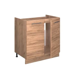 Vicco Meuble bas sous-évier Chêne de force doré 80cm , PT Chêne