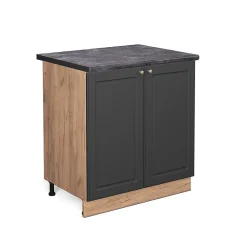 Vicco Meuble bas sous-évier Anthracite-or 80cm , PT Anthracite