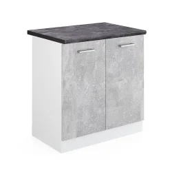 Vicco Meuble bas sous-évier Béton 80cm , PT Anthracite