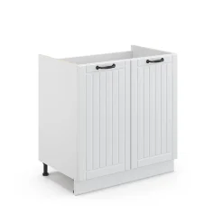 Vicco Meuble bas sous-évier Blanc campagne 80cm sans PT