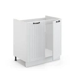 Vicco Meuble bas sous-évier Blanc campagne 80cm sans PT