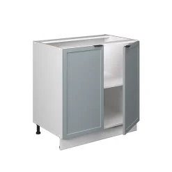 Vicco Meuble bas sous-évier Bleu clair-gris 80cm avec étagère, PT Anthracite