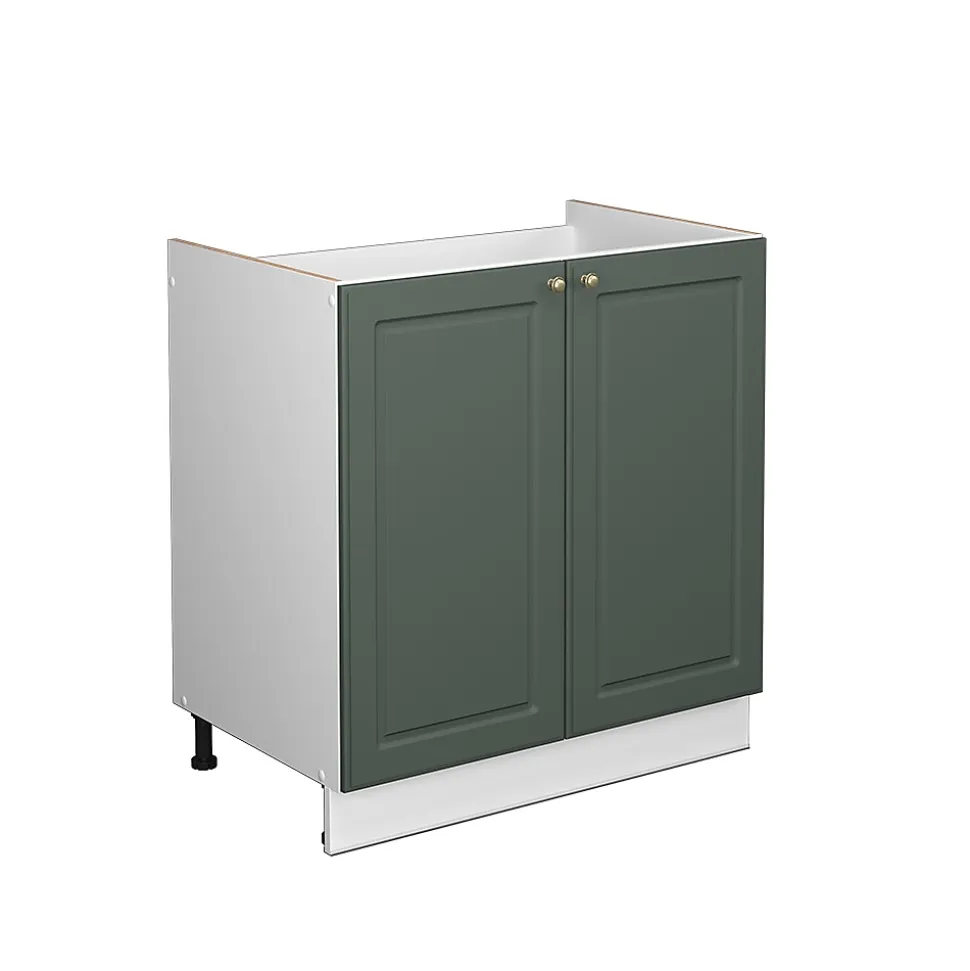 Vicco Meuble bas sous-évier Vert Or Campagne 80cm sans PT