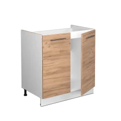 Vicco Meuble bas sous-évier Chêne de force doré 80cm , PT Anthracite