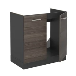 Vicco Meuble bas sous-évier Gris noble 80cm PT Marbre