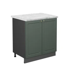 Vicco Meuble bas sous-évier Vert Or Campagne 80cm , PT Marbre