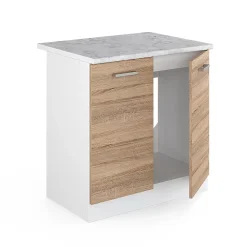 Vicco Meuble bas sous-évier Sonoma 80cm , PT Marbre